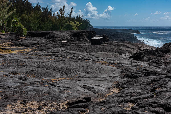 Coulée de 1986 : lave pahoehoe