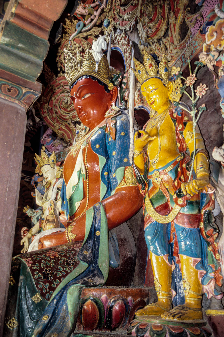 Gyantse, Kumbum : grande chapelle de Sukhavati, statue d'Amitayus