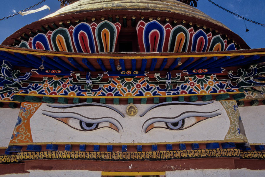 Gyantse, Kumbum : les yeux de Bouddha