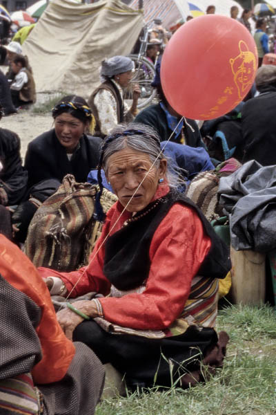 Festival de Gyantse : vieille Tibétaine