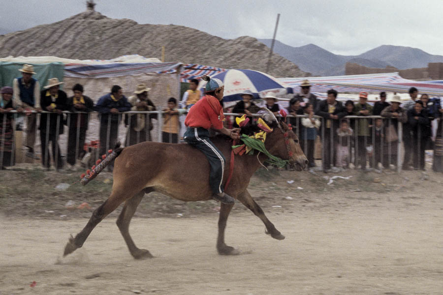 Festival de Gyantse : courses de chevaux