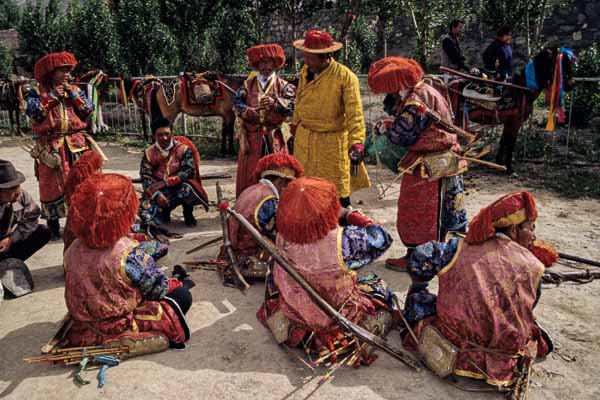 Festival de Gyantse : guerriers
