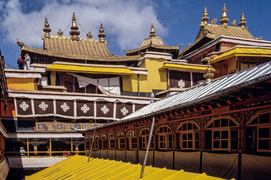 Lhasa : Potala, toits des appartements du dalaï-lama