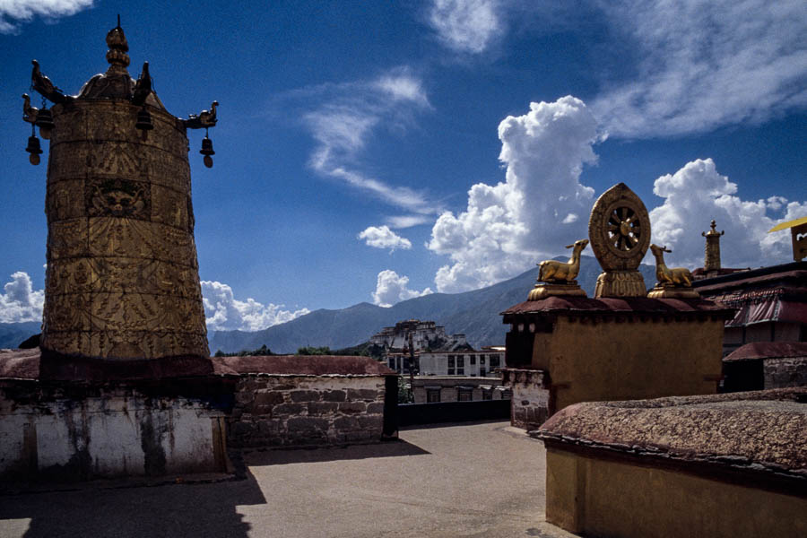 Lhasa : Jokhang, toits