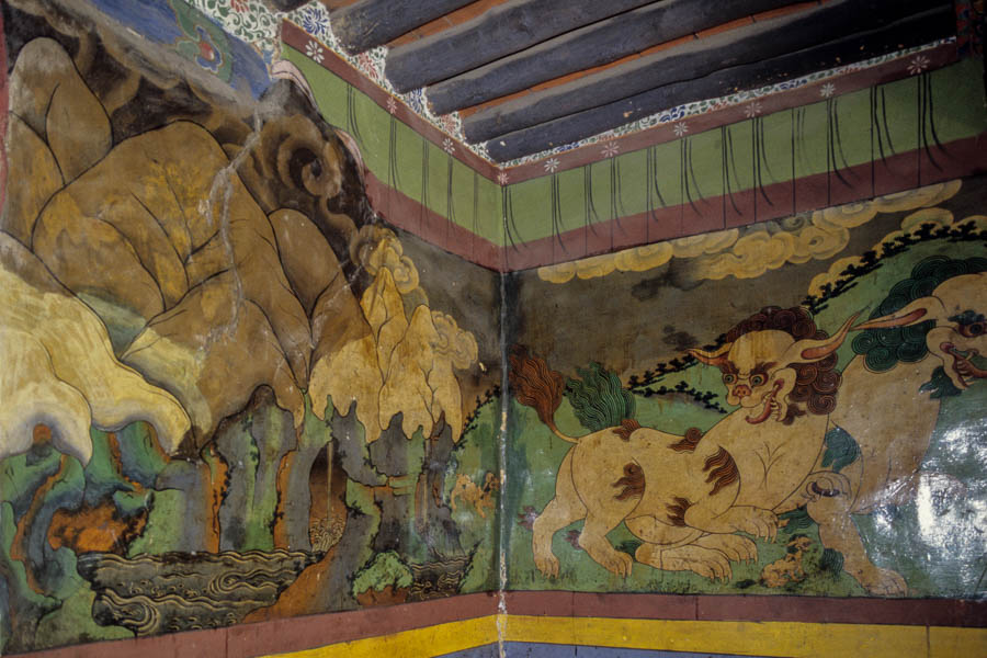 Shigatse : monastère de Tashilhunpo, fresque