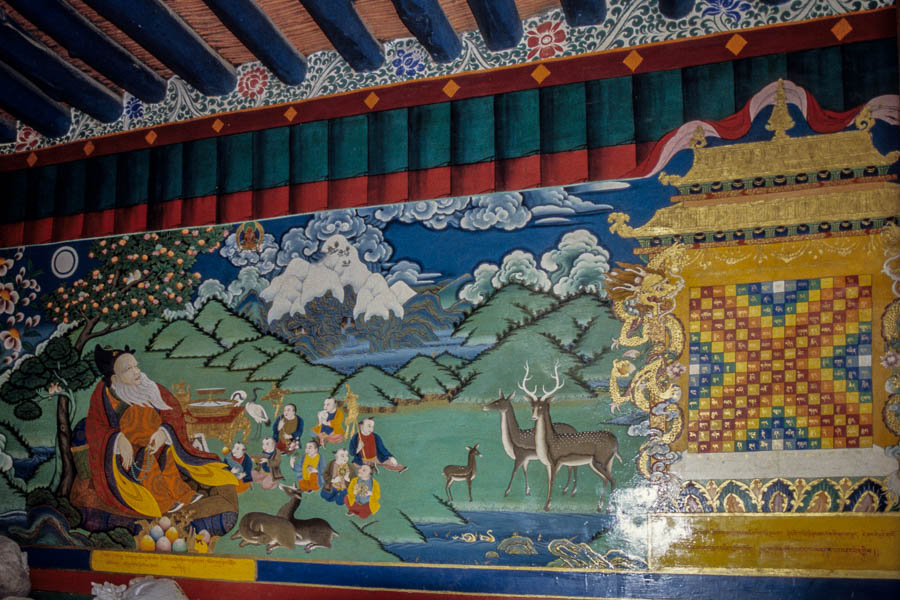 Shigatse : monastère de Tashilhunpo, fresque