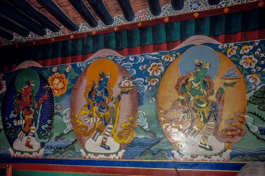 Shigatse : monastère de Tashilhunpo, fresque
