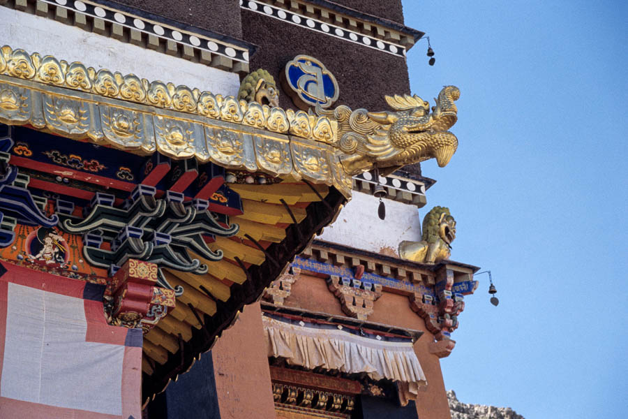 Shigatse : monastère de Tashilhunpo, toits