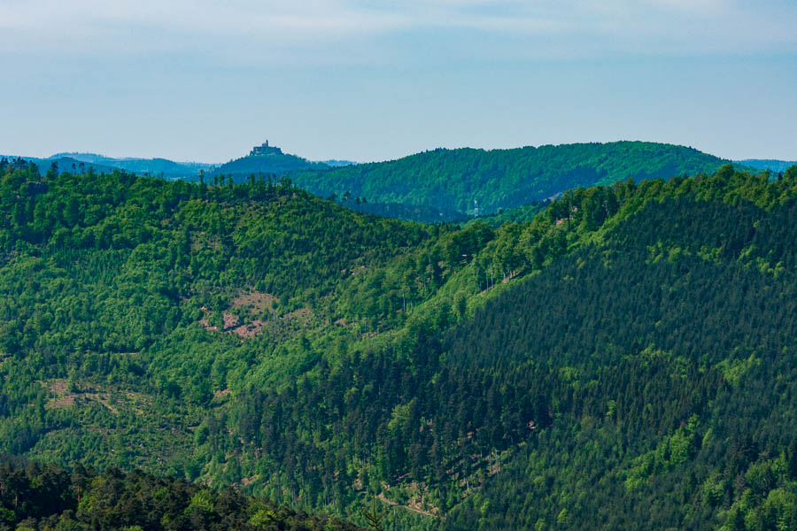 Tour du Brotsch : vue sud, rocher de Dabo