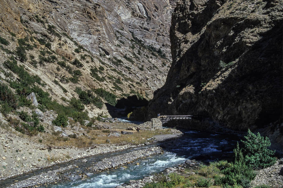 Sentier le long de la Tarap