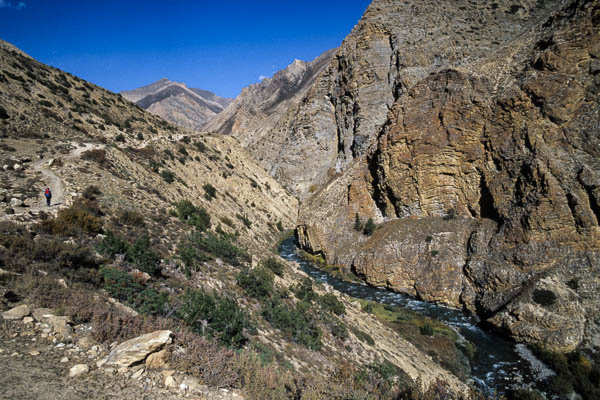 Sentier le long de la Tarap