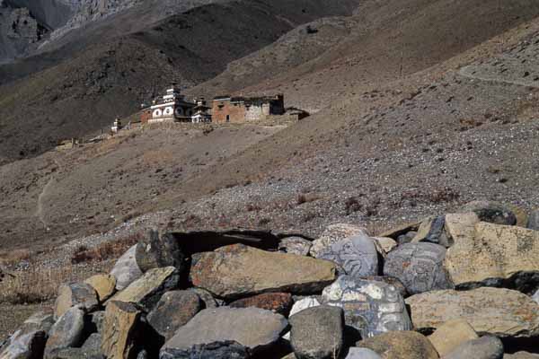 Gompa de Dho, mur de manis