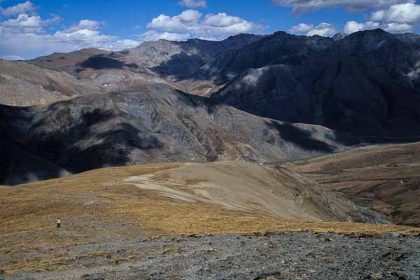 Montée vers le Numa La, altitude du mont Blanc