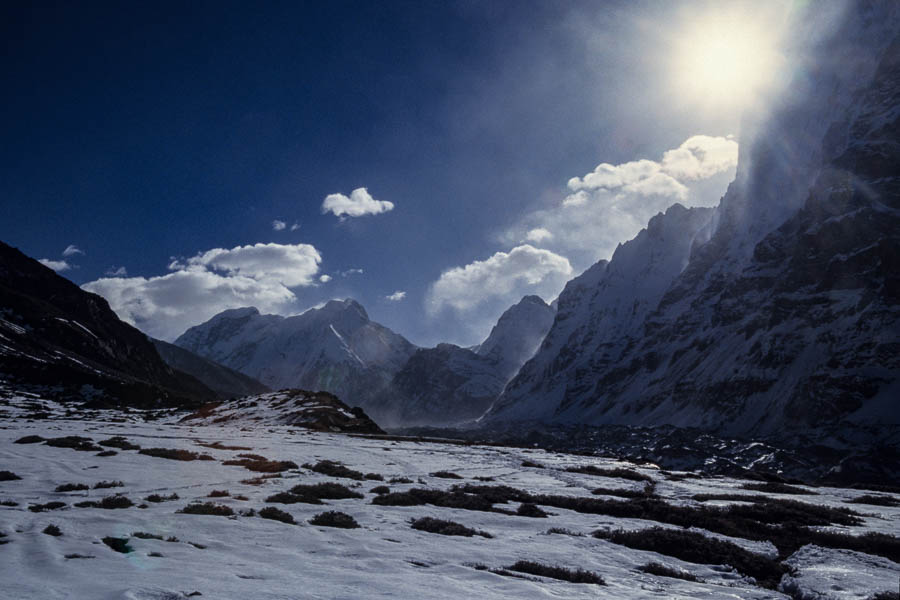 Montée vers Pangpema, Nepal Peak