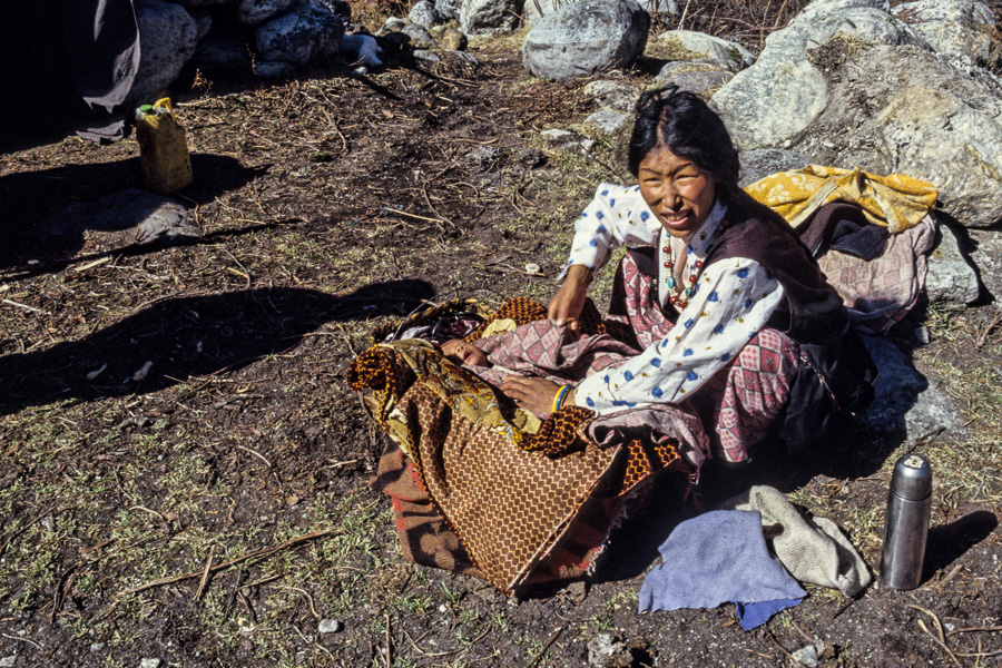 Tibétaine et son enfant