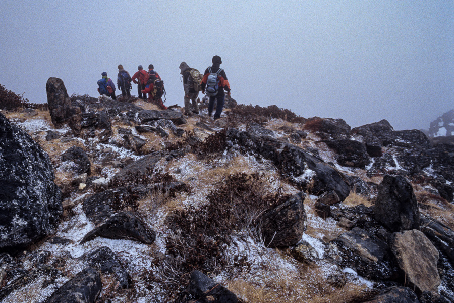 Descente sous le grésil