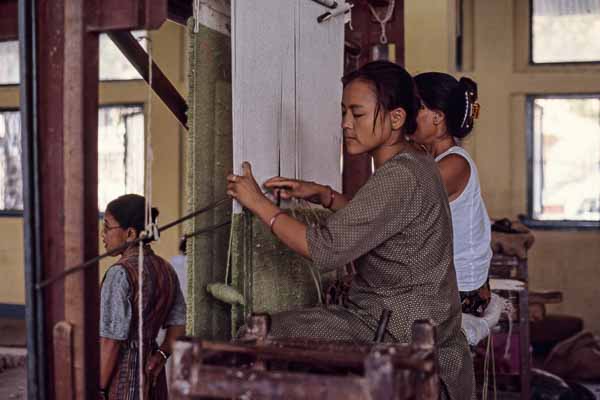 Bodhnath : fabrique de tapis