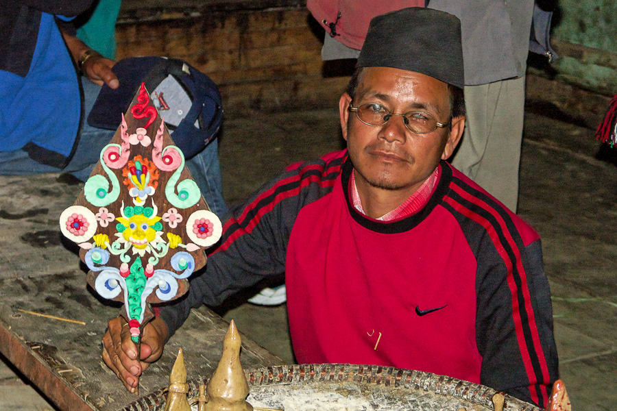 Gompa de Dhunche : fabrication de torma