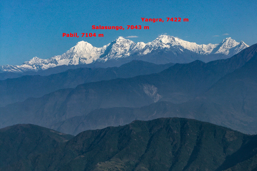 Ganesh Himal (Pabil, Salasungo, Yangra) depuis Chisopani