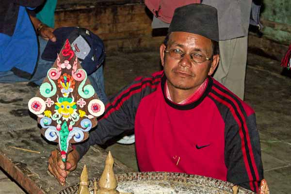 Gompa de Dhunche : fabrication de torma