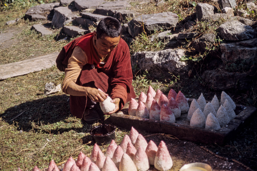 Cérémonie au gompa de Namrung