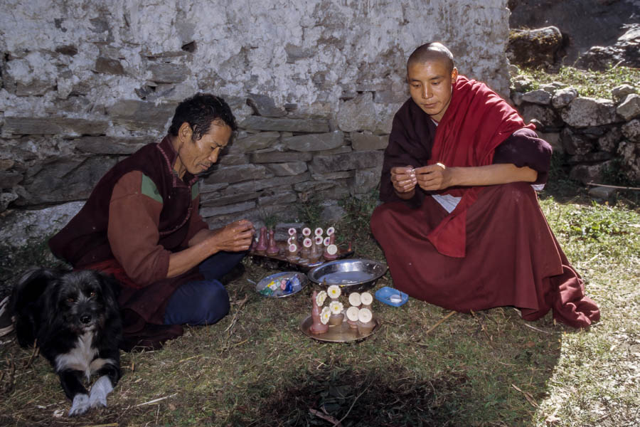 Cérémonie au gompa de Namrung