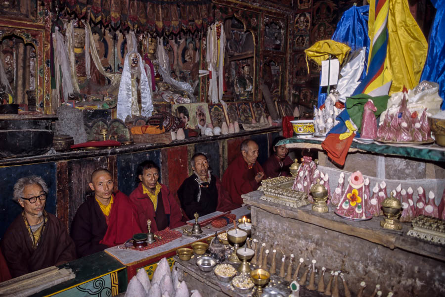 Cérémonie au gompa de Namrung