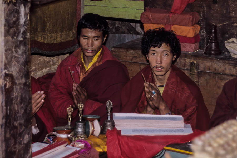 Cérémonie au gompa de Namrung