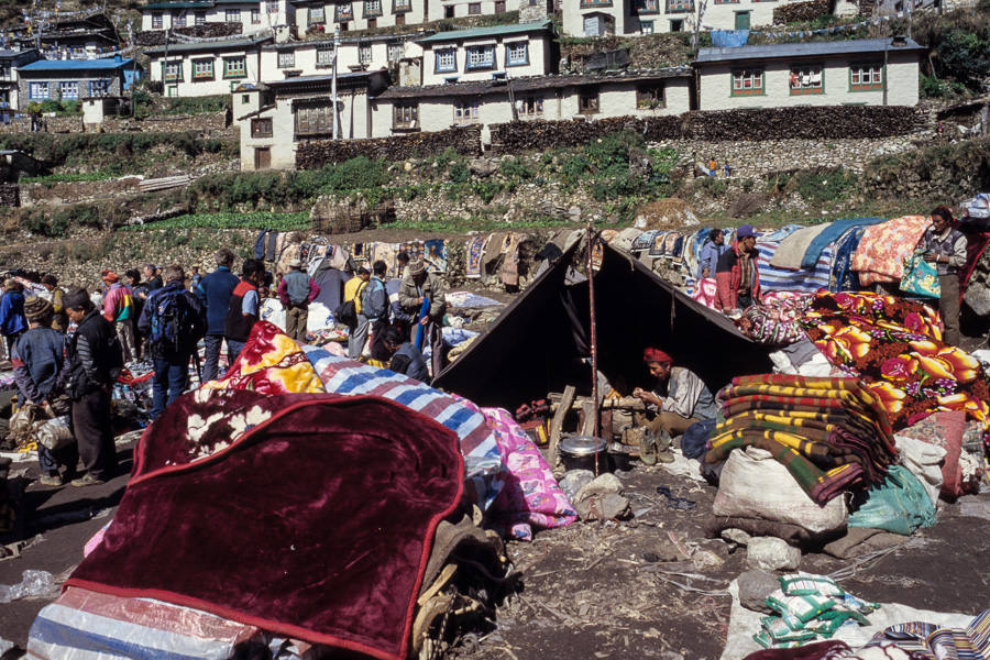 Marché tibétain à Namche